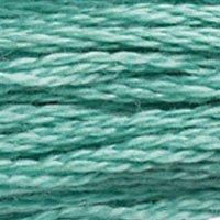 Close up of DMC stranded cotton shade 3849 Green Turquoise