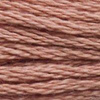 Close up of DMC stranded cotton shade 3859 Clay Red