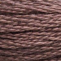 Close up of DMC stranded cotton shade 3860 Taupe Mauve
