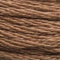 Close up of DMC stranded cotton shade 3862 Mocha Brown