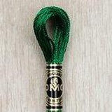 Close up of DMC stranded cotton shade 699 Green Emerald