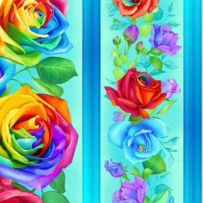 Rainbow Rose By Chong-a Hwang for Timeless Treasures