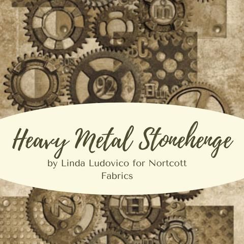 Heavy Metal - Stonehenge by Linda Ludovico for Nortcott Fabrics