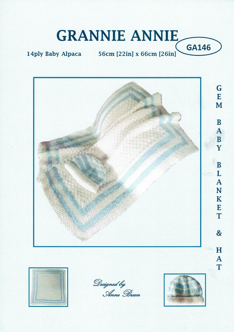 Grannie Annie 146 - Gem Baby Blanket and Hat