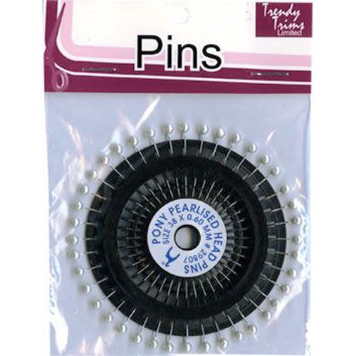 Rosettes Pearlised Pins White