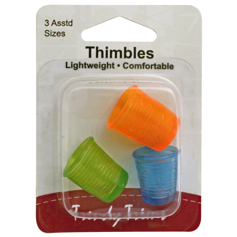 Set of 3 Plastic Thimbles