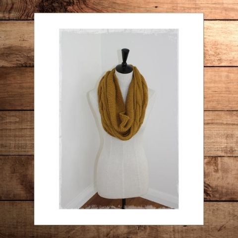 The Kiwi Stitch and Knit Co. - Infinity Country Cable Scarf & Cowl