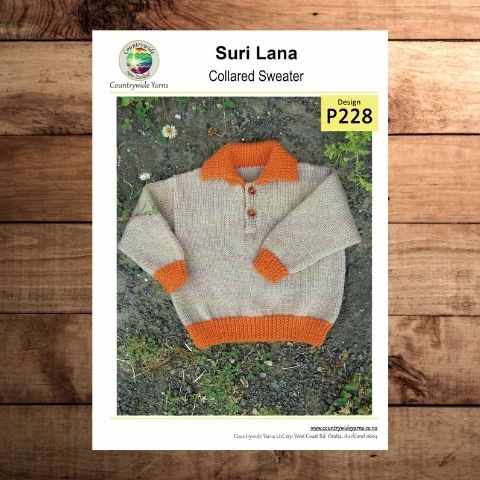 Countrywide 228   Suri Lana Baby and Child Collared sweater  8 Ply