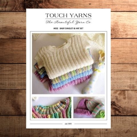 Touch Yarns 032 -  Baby Singlet and Hat Set