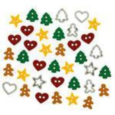 Dress It Up Embellishments - Christmas Buttons