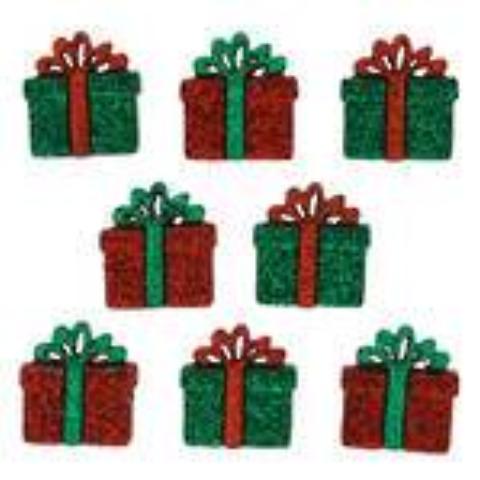 Dress It Up Embellishments - Christmas Buttons