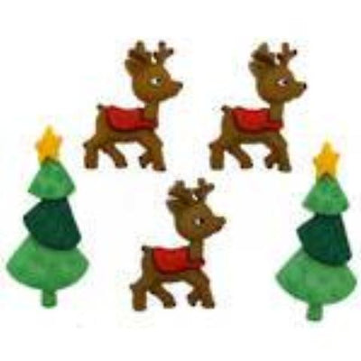 Dress It Up Embellishments - Christmas Buttons