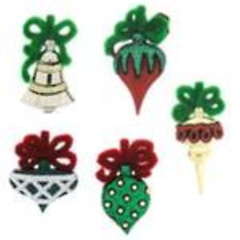 Dress It Up Embellishments - Christmas Buttons