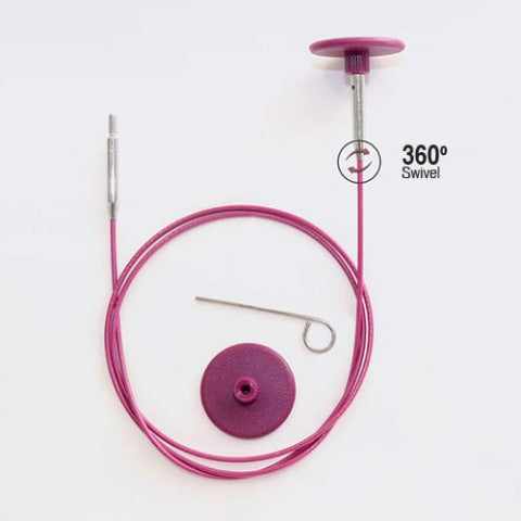 KnitPro Swivel Stainless Steel Cables for Interchangeable Tips