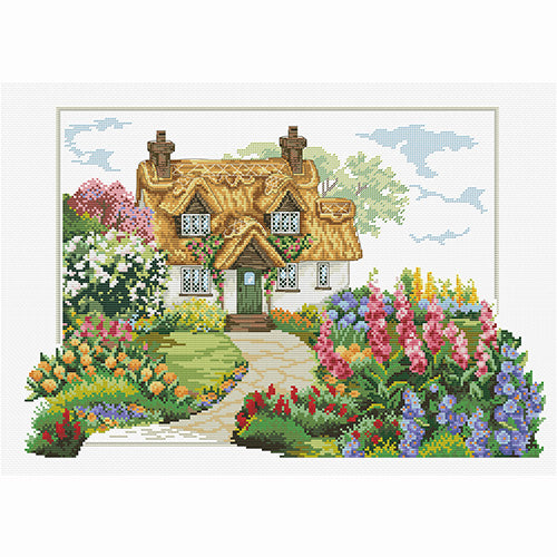 No Count Cross Stitch - Foxglove Cottage