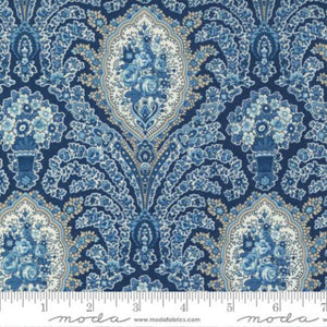 14930-21 Paisley Bouquets INDIGO