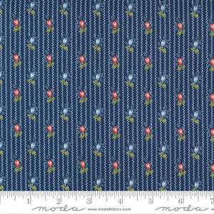 14931-16 Rosebud Stripe INDIGO