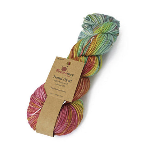 Broadway Yarns Hand Dyed Superwash Merino 8 Ply DK