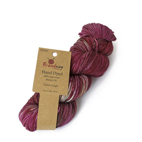 Broadway Yarns Hand Dyed Superwash Merino 8 Ply DK