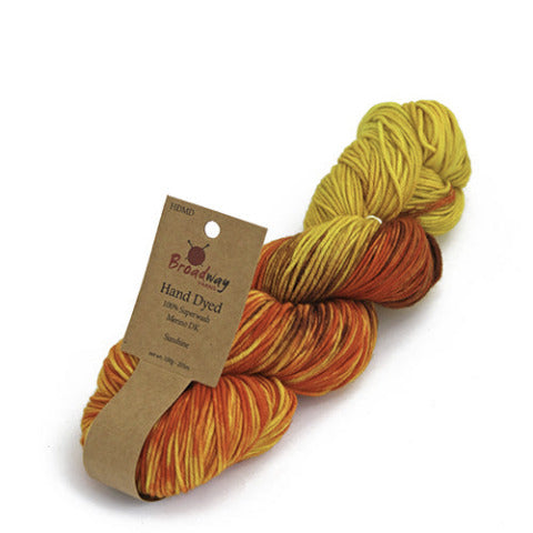 Broadway Yarns Hand Dyed Superwash Merino 8 Ply DK
