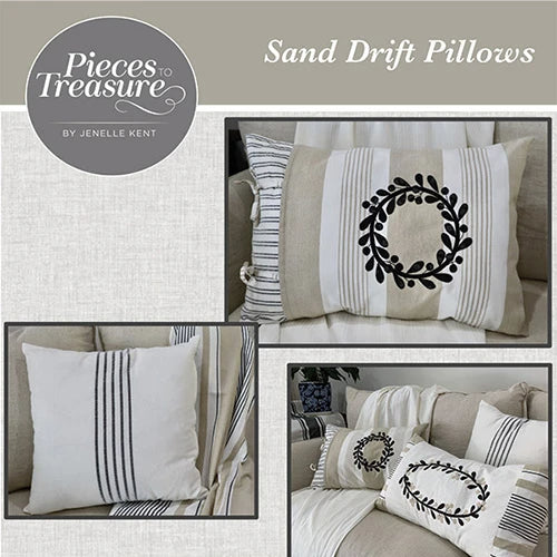 Sand Drift Pillows - pattern by Janelle Kent for Pieces to Treasure