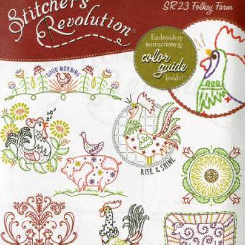 Stitchers Revolution Iron On Embroidery pattern -Folksy Farm