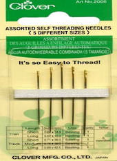 Clover Self-threading Needles - Assorted Sizes