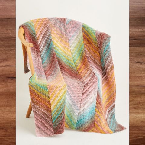 Sirdar 10141 - Knitted Bias Blanket
