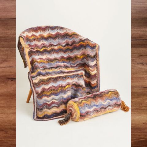 Sirdar 10143 - Crochet Wave Blanket & Bolster Cushion
