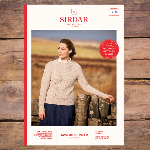 Sirdar 10146 - Crew Neck Cable Sweater