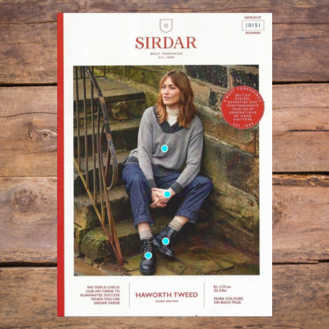 Sirdar 10151 - Crossover Detail V-Neck Sweater