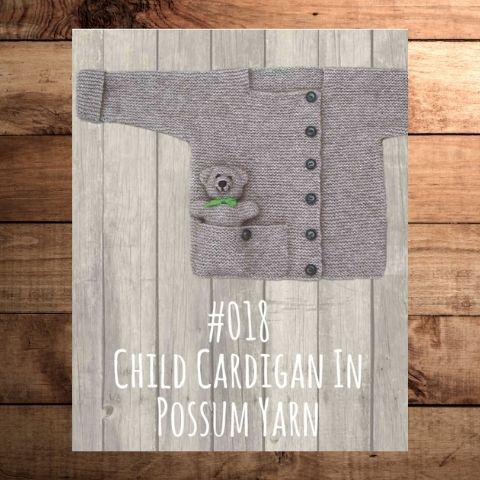 Touch Yarns 018 - Child Cardy in Possum yarn