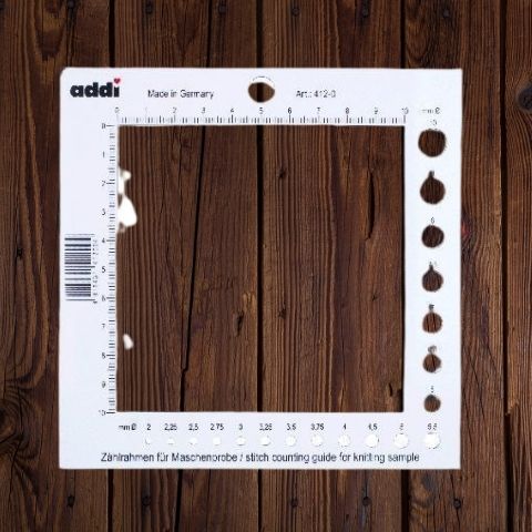 Addi Gauge and Needle Size Guide