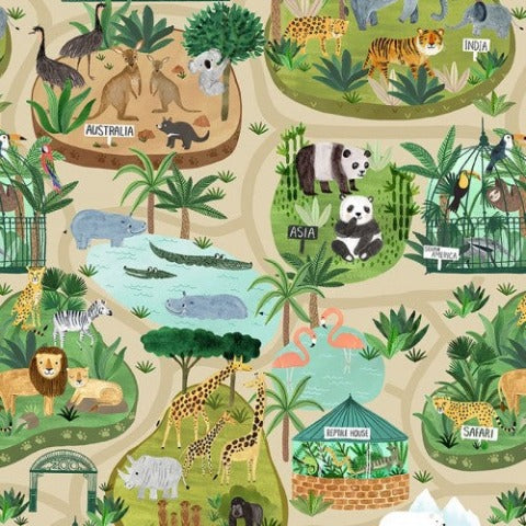 Ticket to the Zoo by Rebecca Jones for Clothworks