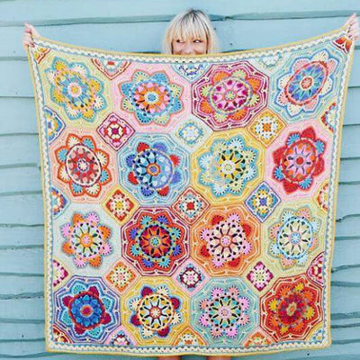 Eastern Jewels: Lucia Dunn's colouring of Janie Crow's Persian Tiles - Handzon's Yarn Selection Pack