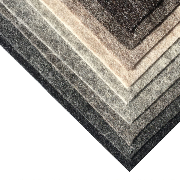 Wool Felt Sheets - Heathered Colours