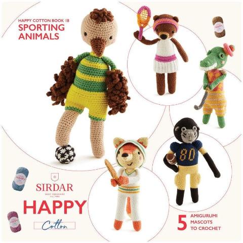 DMC Happy  Cotton Book 13 - Sporting Animals - Amigurumi  patterns