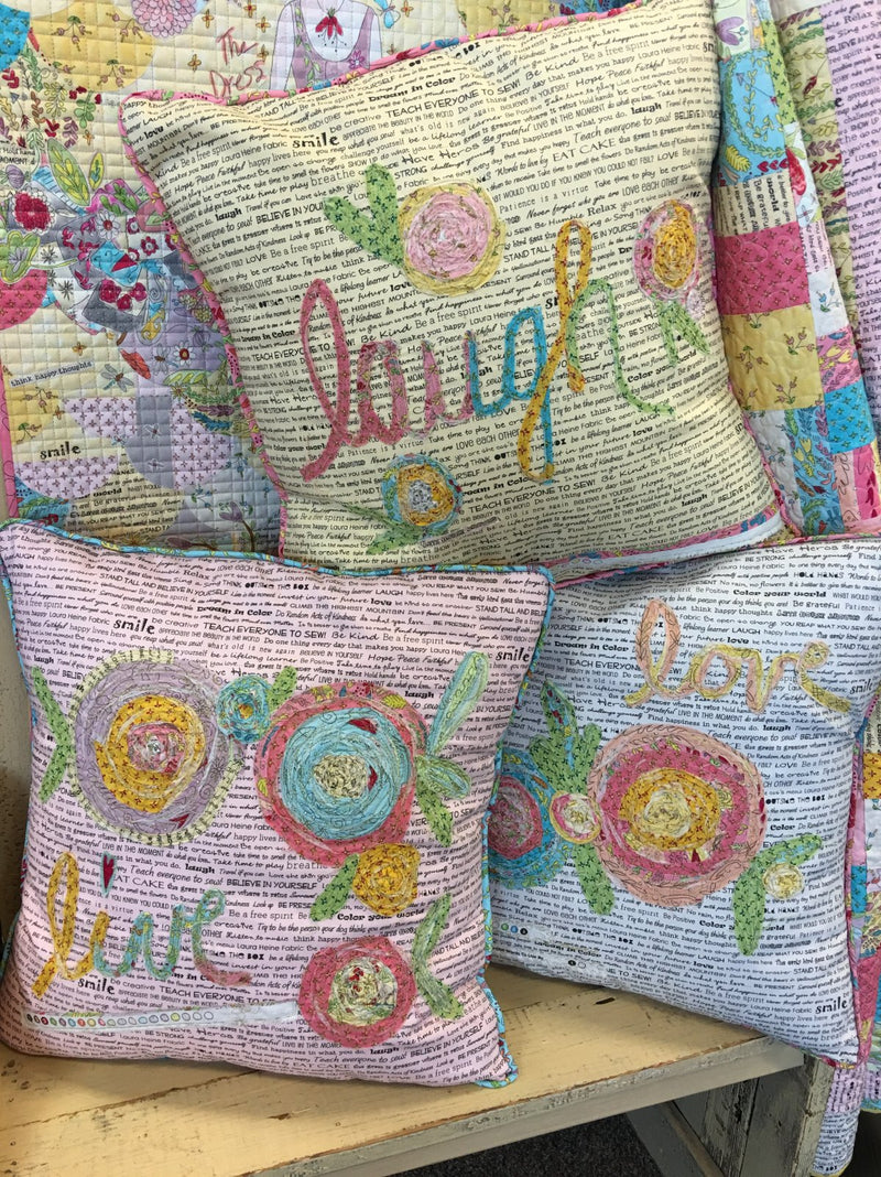Laura Heine - Live, Laugh, Love Pillow Pattern