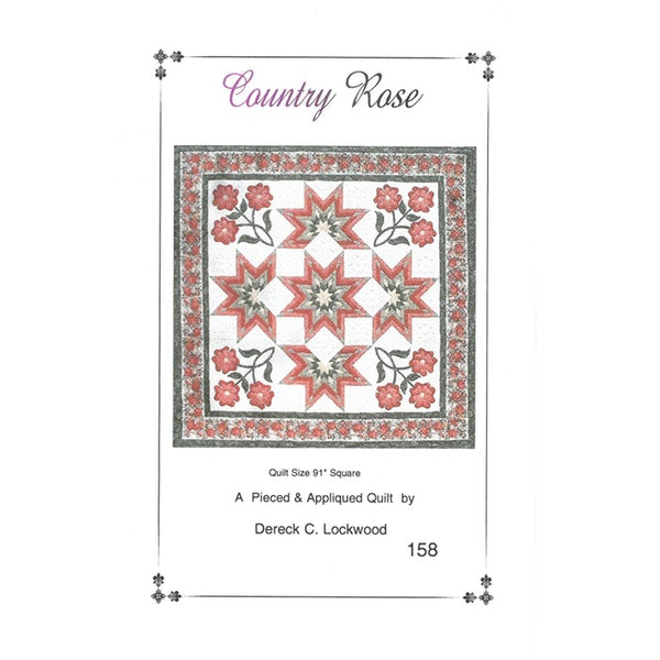 Country Rose Appliqued Quilt Pattern
