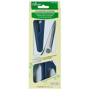Clover Patchwork Scissors  standard 17 cm with serrated blades