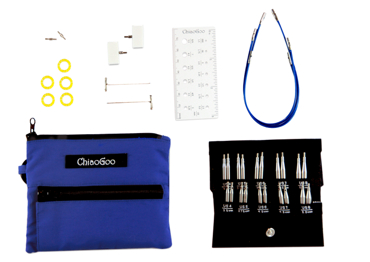ChiaoGoo Twist Shorties Interchangeable Kits - Blue and Red