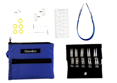 ChiaoGoo Twist Shorties Interchangeable Kits - Blue and Red
