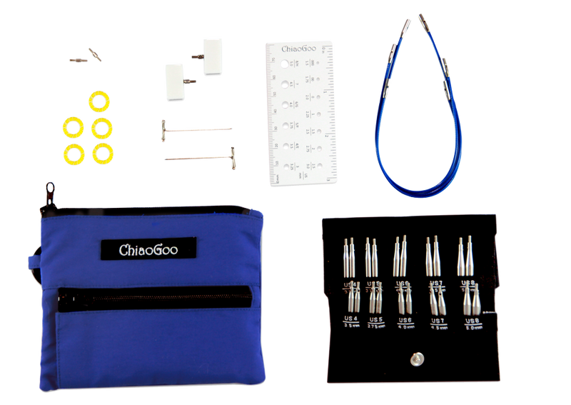 ChiaoGoo Twist Shorties Interchangeable Kits - Blue and Red